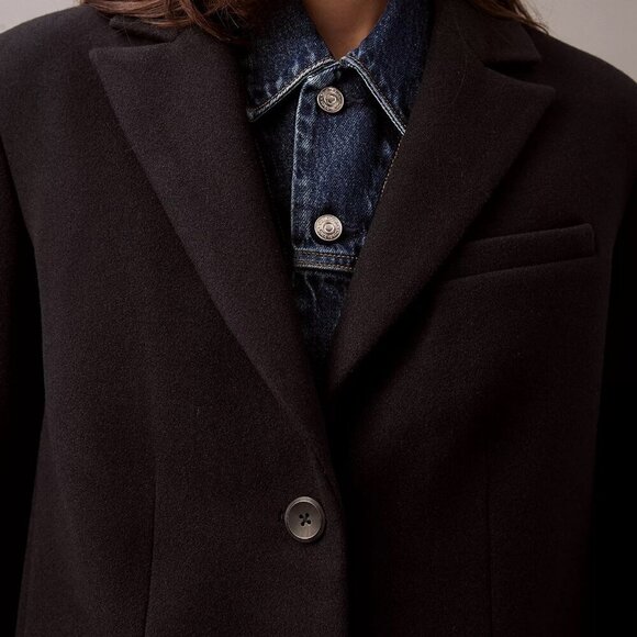 NWT Calvin Klein Tailored Single Breasted Coat S - Picture 3 of 16